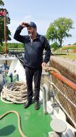 Fahrt auf dem Götakanal: unser Kapitän