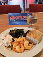 Abendessen auf der Fähre, immer ein Genuss!