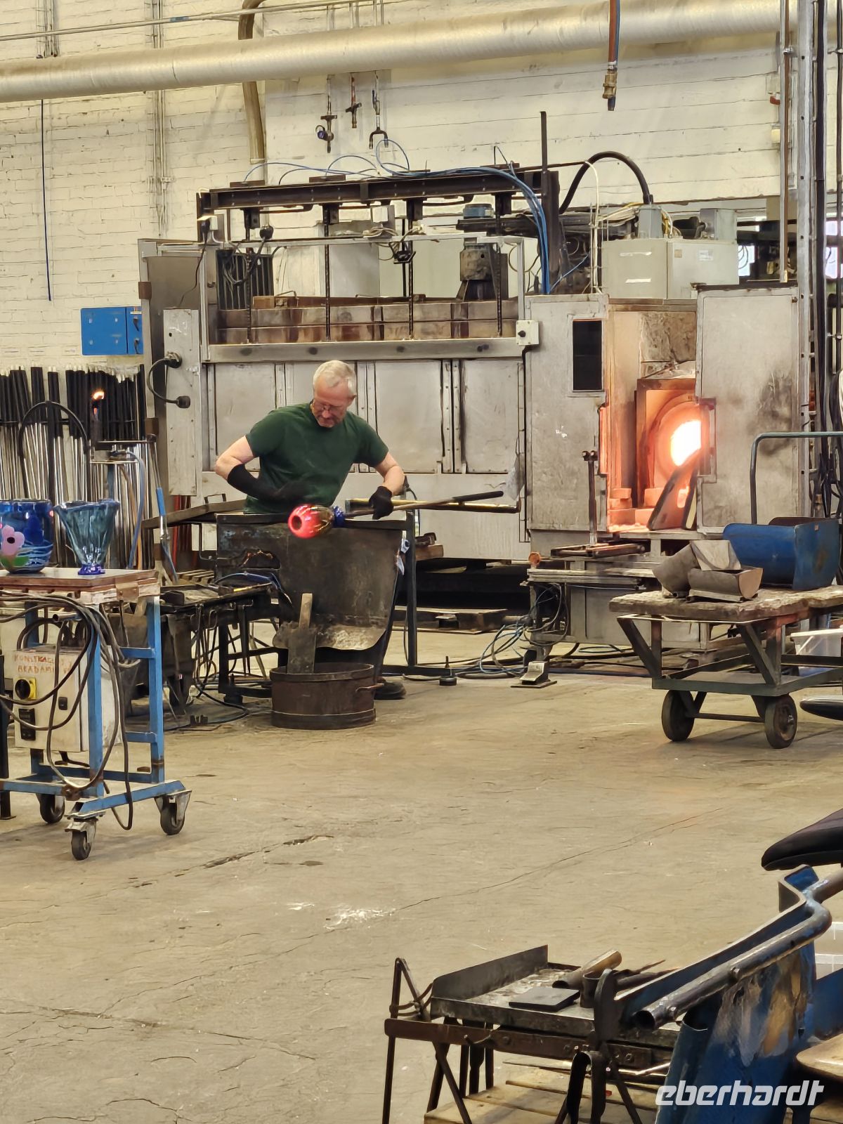 Glasbläser bei der Arbeit