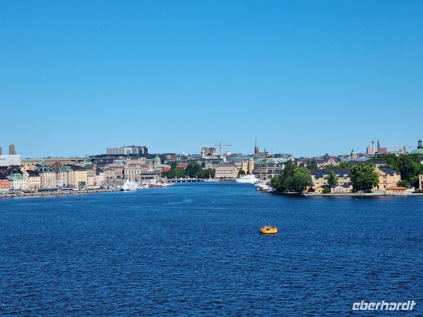Blick von der Insel Södermalm auf das Stadtzentrum Stockholms 