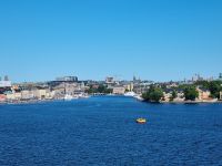 Blick von der Insel Södermalm auf das Stadtzentrum Stockholms 