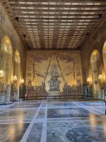 Stadshuset - Goldener Saal mit dem Mosaik der „Königin des Mälarsees“