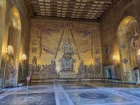 Stadshuset - Goldener Saal mit dem Mosaik der „Königin des Mälarsees“