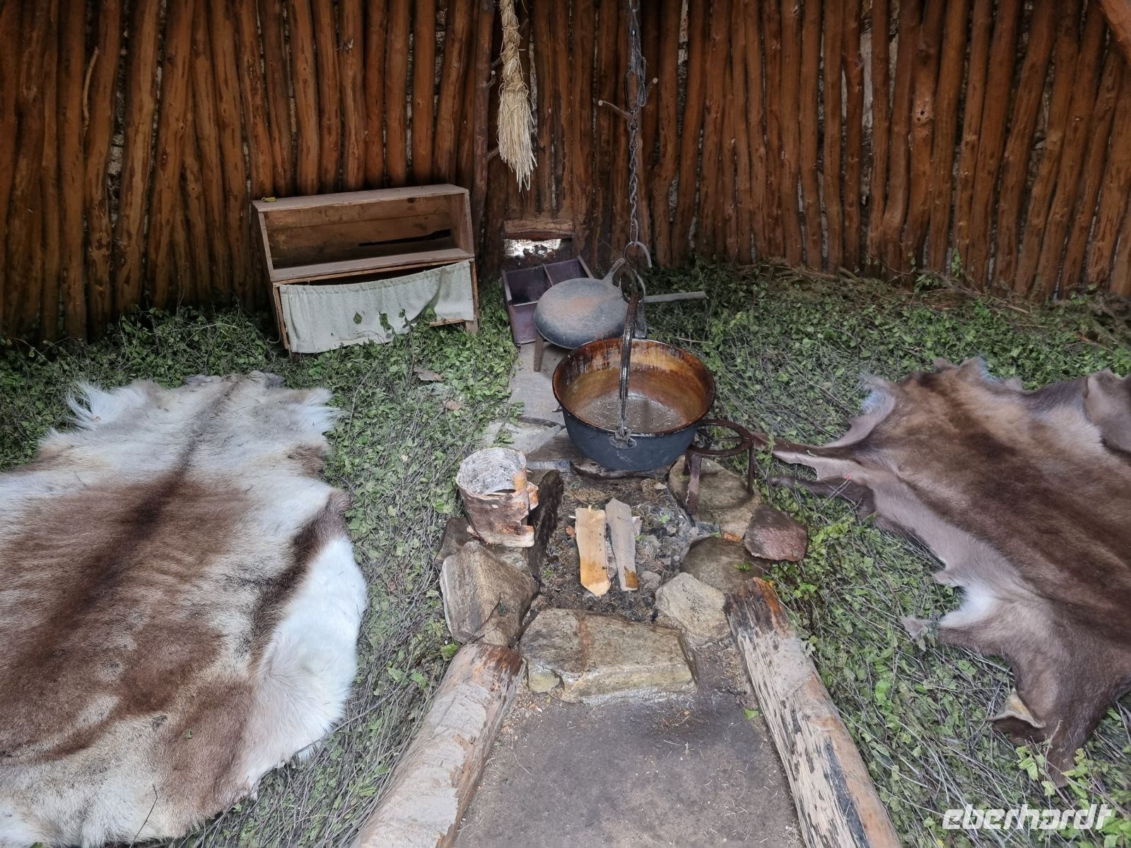 Freilichtmuseum Skansen - Innenraum eines Sami-Zeltes