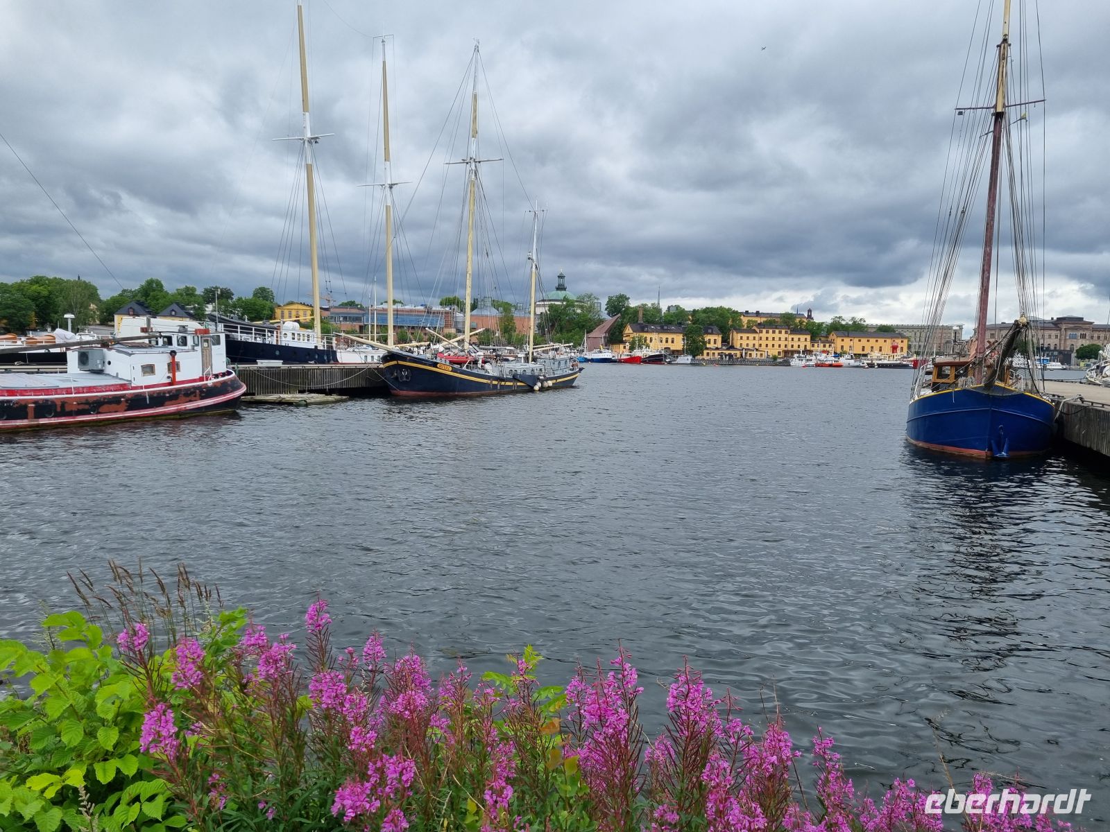 Blick von der Insel Djurgården zur Insel Skeppsholmen 
