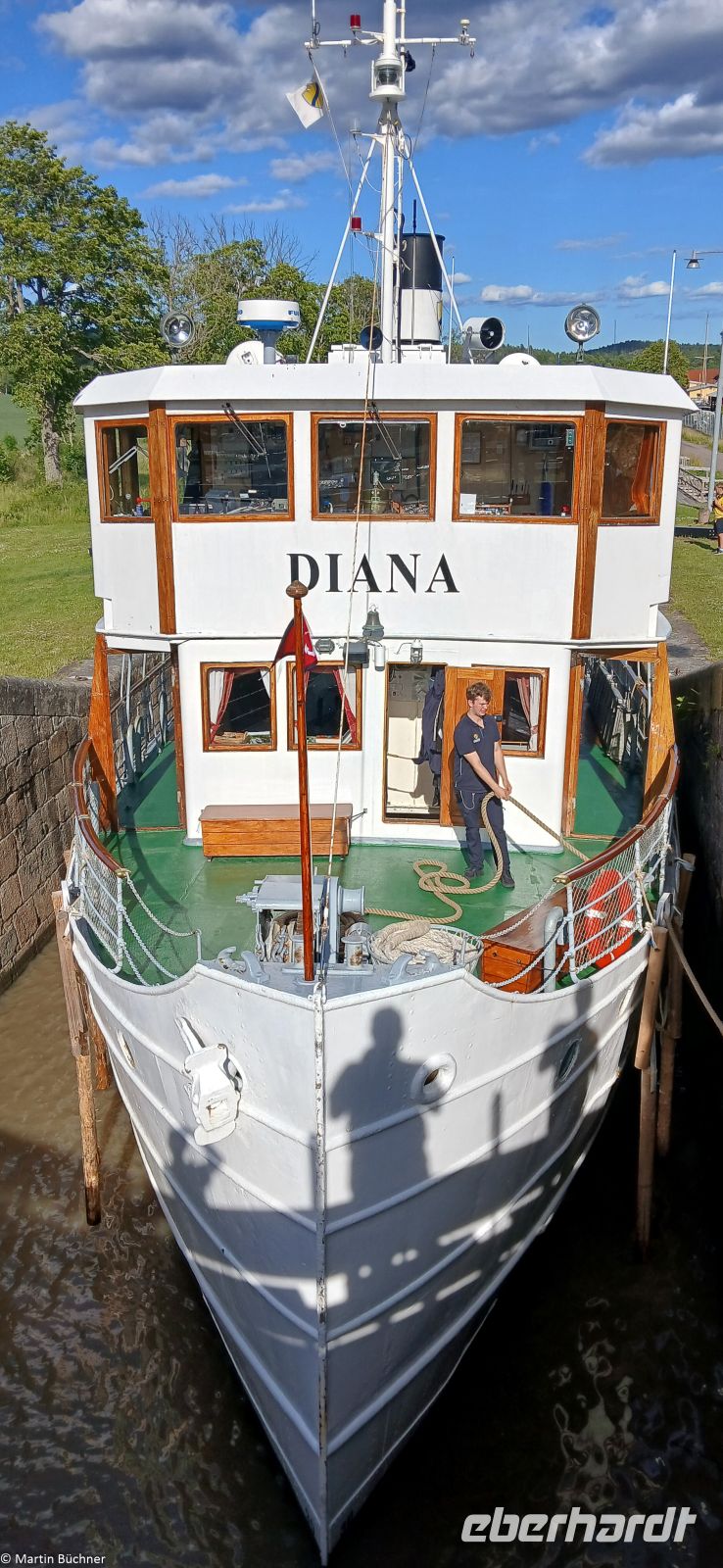 M/S Diana in der Schleuse