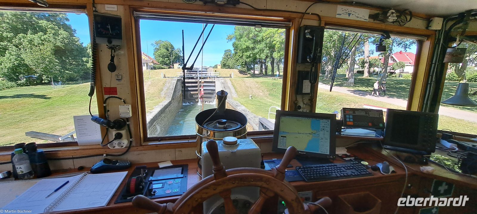 Göta Kanal - Berg - Carl Johan Slussen - Captain's View
