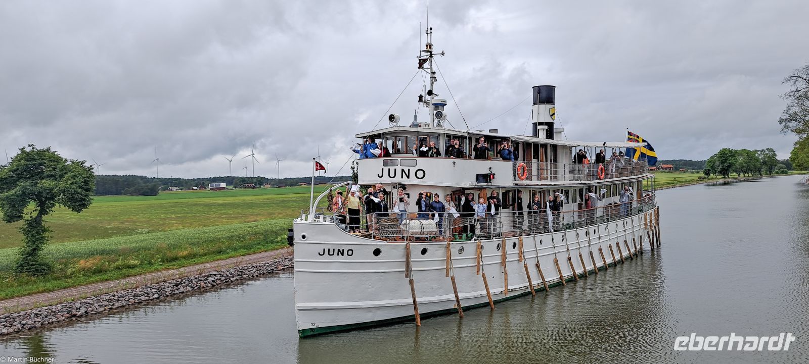 Göta Kanal - M/S Juno begegnet uns