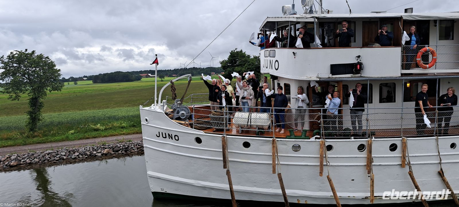 Göta Kanal - M/S Juno begegnet uns