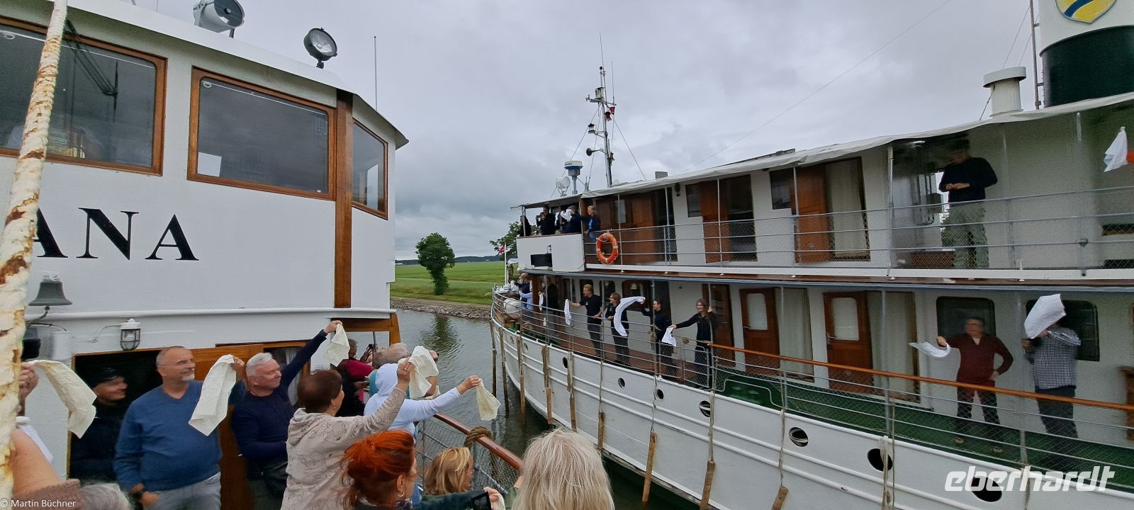 Göta Kanal - M/S Juno begegnet uns