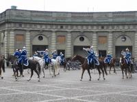Wachablösung mit Pferden und Musik