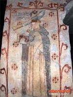 Fresko des 14. Jh. in der Kirche von FinstrÃ¶m