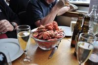 Krabbenessen auf der MS Strömma Kanal