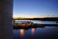 Weiße Nächte von Stockholm kurz nach Mitternacht, die Sonne geht schon wieder auf