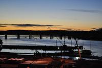 Weiße Nächte von Stockholm kurz nach Mitternacht, die Sonne geht schon wieder auf