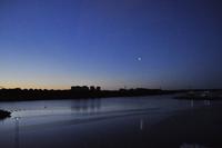 Weiße Nächte von Stockholm kurz nach Mitternacht, die Sonne geht schon wieder auf