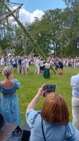 Aufstellung des Mittsommerpfahls Schloss Gripsholm