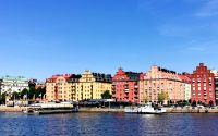 Blick auf die Altstadt Stockholms