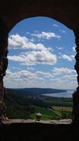Blick von der Ruine auf den Vätternsee