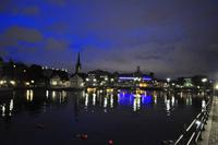 Blick von der Schleuse (Slussen) nach Riddarholmen