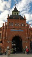 Historische Markthalle Saluhall in Stadtviertel Östermalm