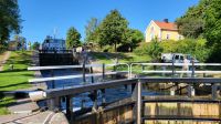 Kreuzfahrt Göta-Kanal - MS Diana in der Schleusentreppe von Borenshult