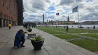 Kreuzfahrt Götakanal - Park beim Rathaus (Stadshuset) in Stockholm