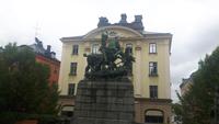 Stockholm (Altstadt - Statue des Heiligen Georg und der Drache)