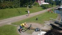 handbetriebende Schleuse