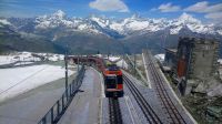 ... Einfahrt der neuen Zuggeneration in die Bergstation...