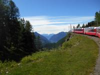 Fahrt mit dem Bernina-Express