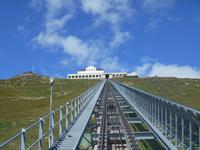 Fahrt mit der Standseilbahn auf den Muottas Muragl