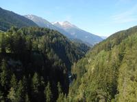 Goms (Ausblick von der Bellwald-Hängebrücke)