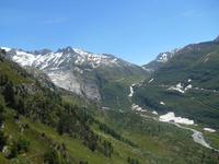 Grimsel-Passstraße (Blick zum Rhonegletscher)