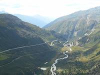 Blick hinunter nach Gletsch