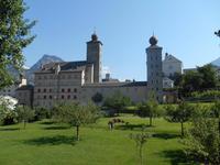 Brig (Stockalperschloss - Südwestansicht mit dem Schlosspark)