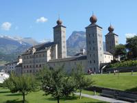 Brig (Stockalperschloss - Südwestansicht mit dem Schlosspark)