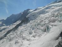Fahrt mit der Jungfraubahn (Panorama von der Station Eismeer)