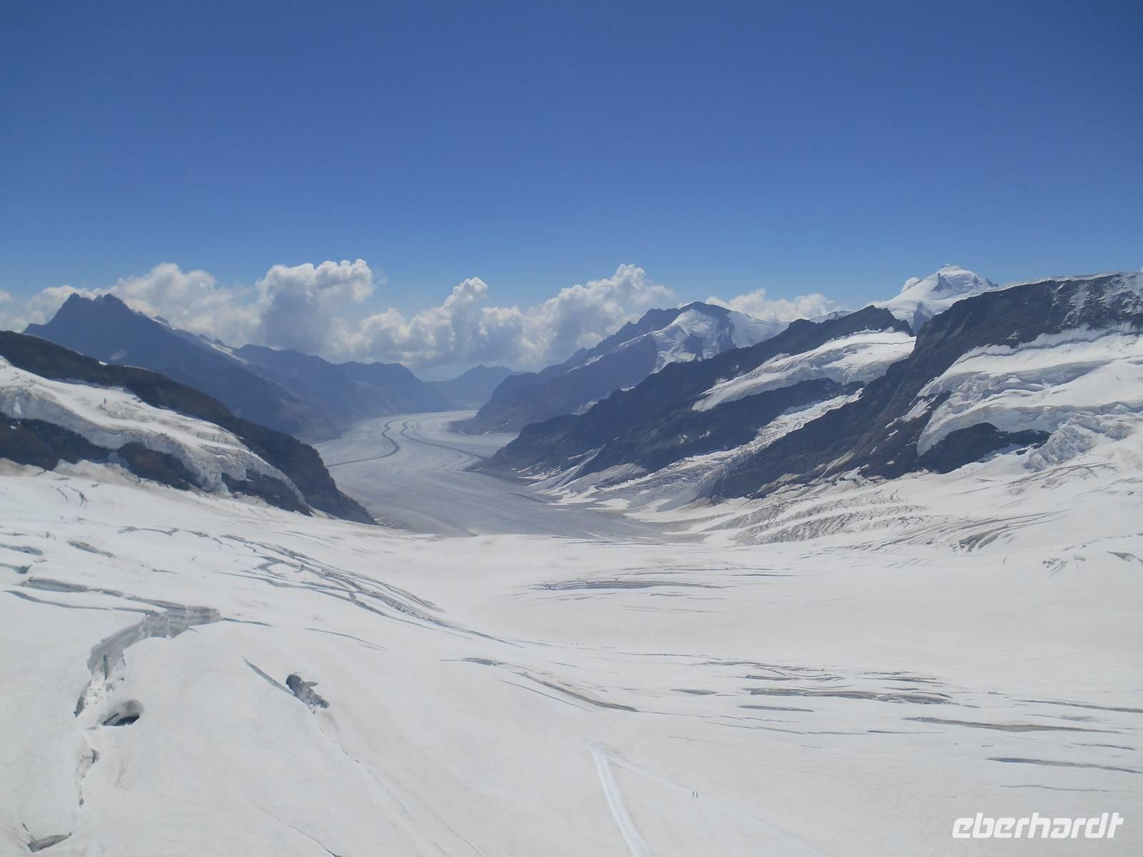 auf dem Jungfraujoch ... (Blick zum Großen Aletschgletscher)