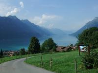 Blick aus dem Waggon zum Brienzer See