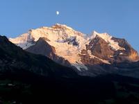 Wengen, Blick vom Hotel auf die Jungfrau
