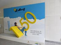 0018 Glacier-Bernina-Express- Ortsrundgang St. Moritz -  Fotopunkt für das Jubiläum für den Wintertourismus in der Schweiz