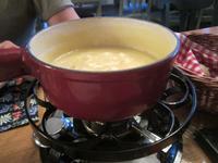 Grindelwald,Hotel Jungfrau-Lodge- Käsefondue zum Abschied, Danke