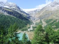 Blick zum Palügletscher und zum Palüsee