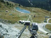 Fahrt hinunter zum Leisee