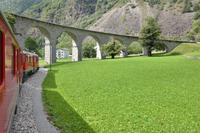 Am Kreiseviadukt in Brusio - Foto Frau Ina Woerpel