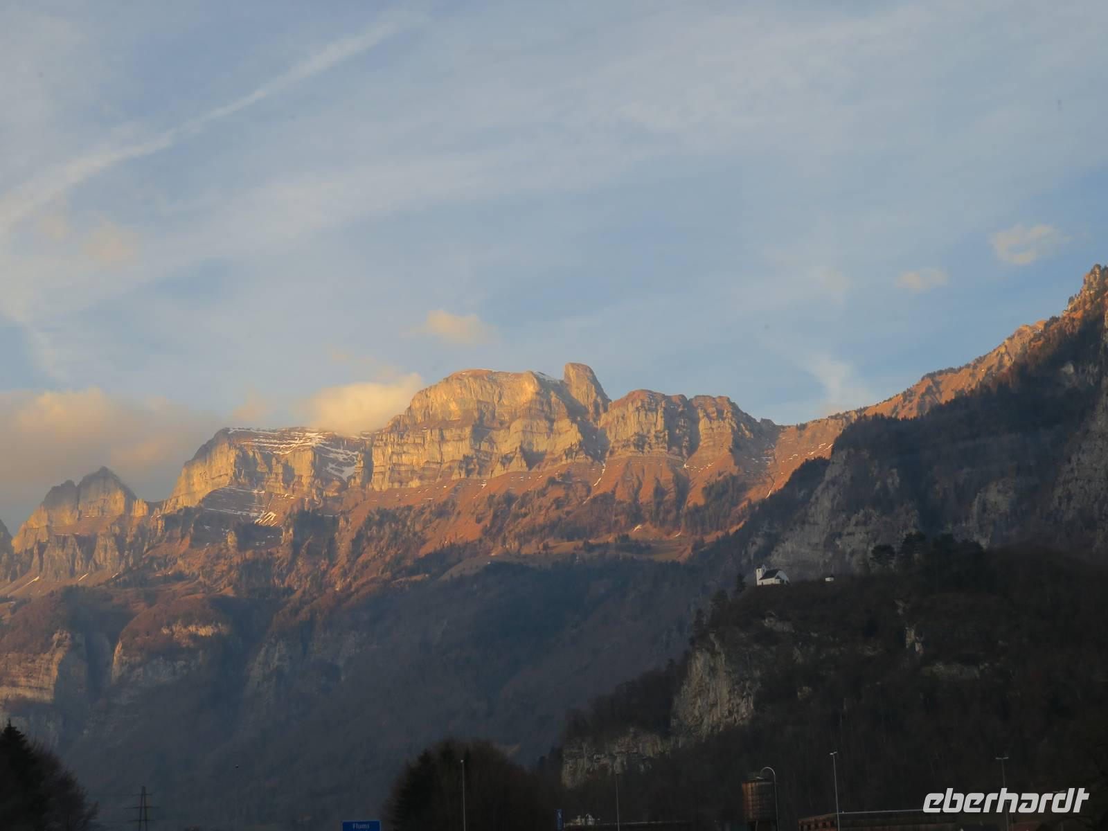 004 Silvester im Berner Oberland - Anreise - die Churfirsten