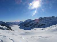 032 Silvester im Berner Oberland - Ausflug zum Jungfraujoch - Blick auf den Aletschgletscher von der Sphinx