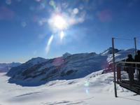 038 Silvester im Berner Oberland - Ausflug zum Jungfraujoch - Blick  von der Sphinx