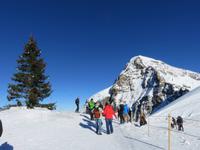 069 Silvester im Berner Oberland - Ausflug zum Jungfraujoch - auf dem Plateau - Blick zur Jungfrau